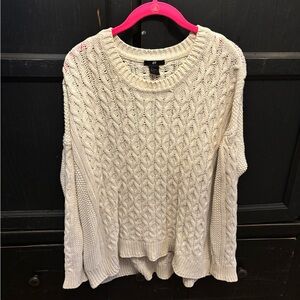 H&M Women's Beige Cable Knit Sweater